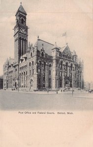 DETROIT MICHIGAN~POST OFFICE & FEDERAL COURTS~1900s PHOTO POSTCARD