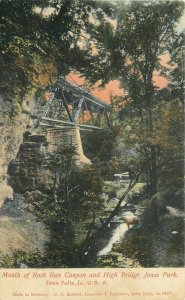 Bartlett C-1910 Iowa Falls Iowa Jones Bridge Mouth of Rock Postcard 20-12313