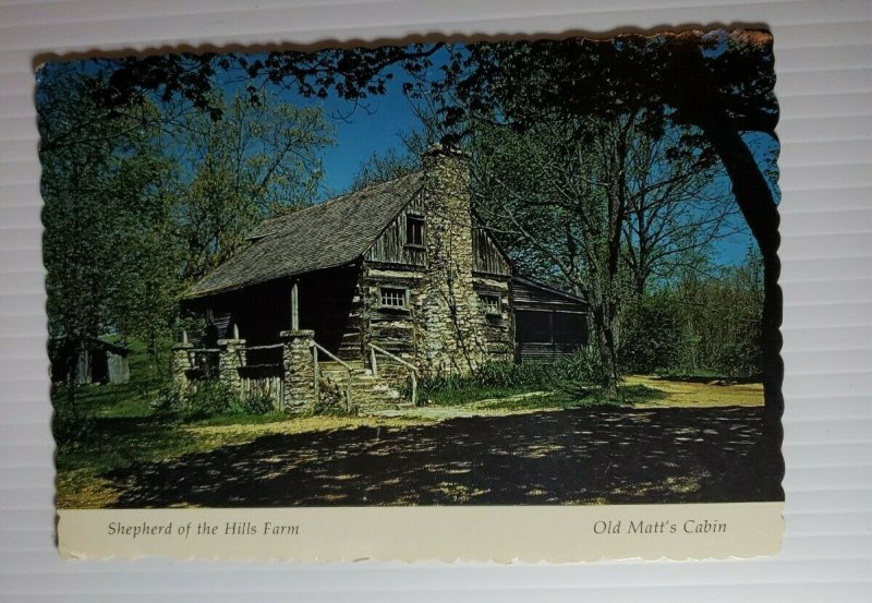 Vintage Postcard Old Matt's Cabin Shepherd of the Hills Farm Branson Missouri 77