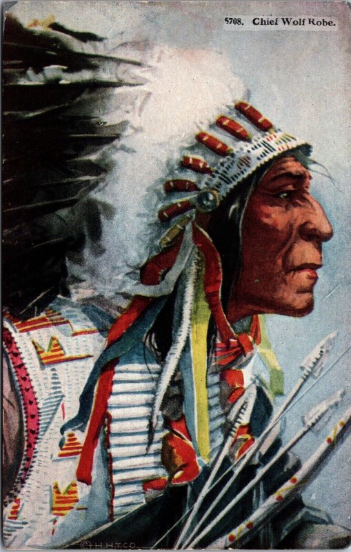 Postcard Chief Wolf Robe
