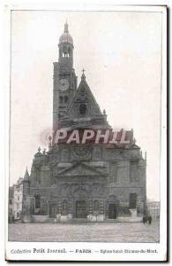 Paris Old Postcard Church of Saint Etienne Mt.