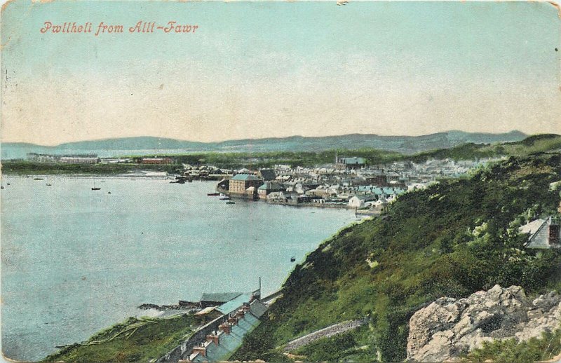 Postcard UK Wales Pwllheli, Caernarfonshire Allt Fawr