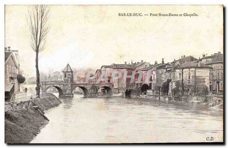 Postcard Old Bar Bridge Duke and Notre Dame Chapel