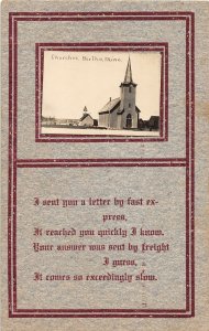 G49/ Bertha Minnesota RPPC Postcard c1910 Church Buildings 7