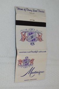 Martinique Drury Lane Theater Evergreen Park IL 30 Strike Matchbook Cover