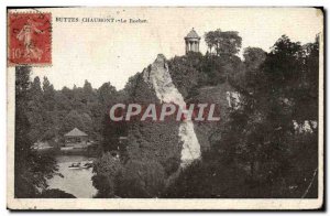Old Postcard Paris Buttes Chaumont The Rock