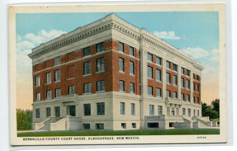 Court House Albuquerque New Mexico 1920s postcard