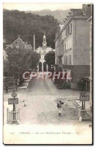 Old Postcard Uriage View Towards The Hydrotherapy