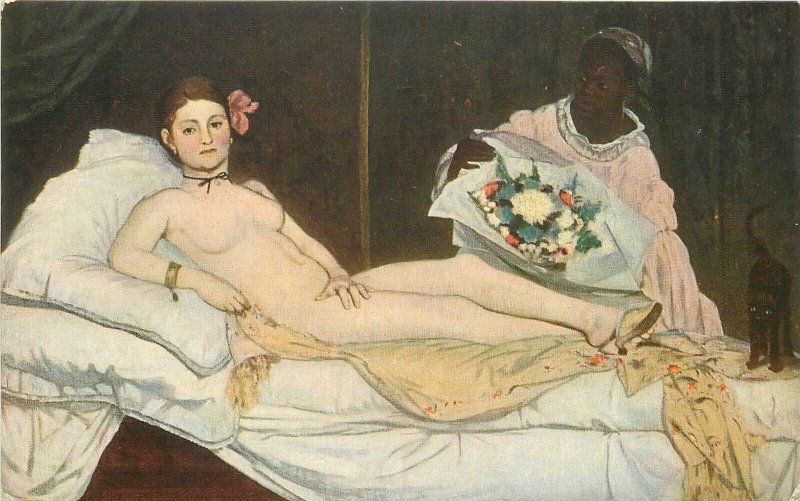 Postcard C-1910 Reclining Sexy Woman artist interior 23-2259