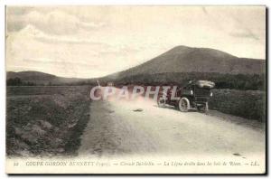 Old Postcard Automotive Gordon Bennett Cup Circuit Michelin The straight line...