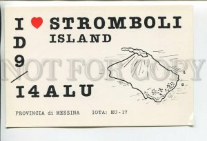 462827 1989 year Italy island of Stromboli radio QSL card