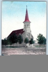 Fulda Minnesota Postcard Lutheran Church Building Exterior 1910 Vintage Unposted