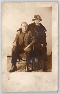 Redkey IN Indiana RPPC Winders Family Asher & Josephine Portrait Postcard J29