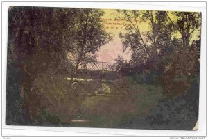 American Creek and Bridge, Chamberlain, South Dakota, PU-1909