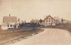 J76/ New Harbor Maine RPPC Postcard c1910 View Homes Roadway 253