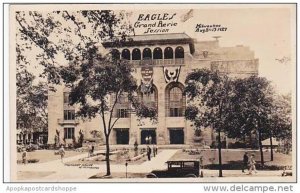 Wisconsin Milwaukee Eagles Building Grand Aerie Session 1927 Real Photo RPPC