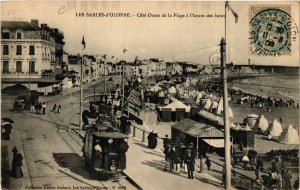 CPA Les SABLES-d'OLONNE - coté Ouest de la Plage a l'heure des Bains (636993)