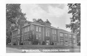 Oskaloosa Kansas High School Real Photo Antique Postcard K95767