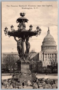 Vtg Washington DC Bartholdi Fountain Capitol Botanical Gardens 1910s Postcard