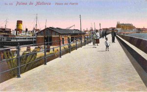 Paseo del Puerto Port Harbor Palma de Mallorca Majorca Spain 1910s postcard