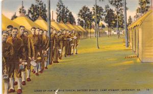 Lined up for Mess, Camp Stewart, Savannah, Georgia World War II, WW II Milita...