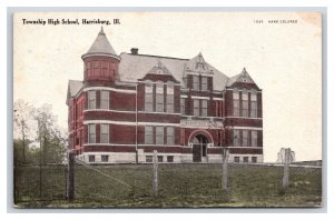 Township High School Harrisburg Illinois IL DB Postcard Y2