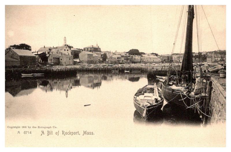 Massachusetts Rockport , View of town from Bay
