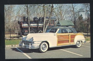 1948 CHRYSLER TOWN & COUNTRY WOODY CONVERTIBLE ADVERTISING POSTCARD