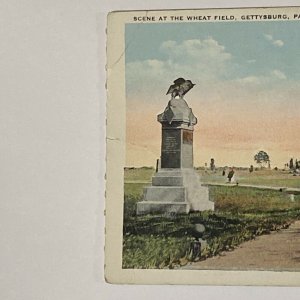 Vintage Rare Scene Wheat Field Gettysburg, Pa David Kaufman Civil War Postcard