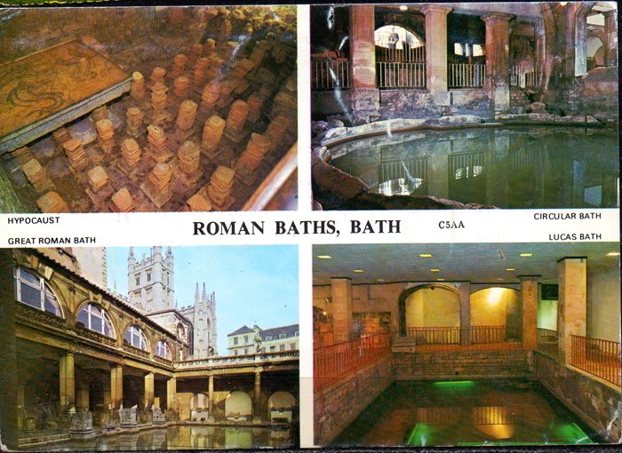 POSTCARD. England. ROMAN BATHS, BATH. Somerset.