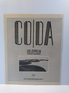 Led Zeppelin Coda AD 1982 Vintage Artwork Classic Hard Rock Music Ready To Frame
