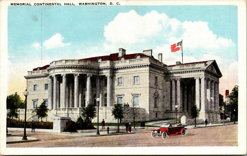 Vtg 1920s Memorial Continental Hall Building DAR Washington DC Postcard