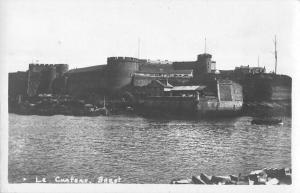 Brest France birds eye view le Chateau from water real photo pc Z21005