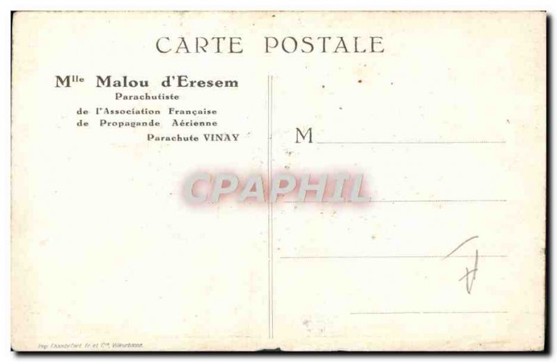 Postcard Old Jet Aviation Miss Malou d & # 39Eresem Paratrooper
