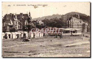 Houlgate - The Beach and Imbert Hotel - Old Postcard