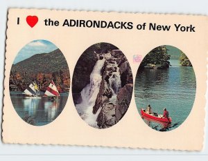 Postcard I Love the Adirondacks of New York