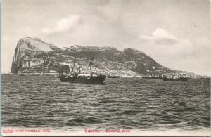 Vtg Postcard 1910 Gibraltar General View w Several Boats Photoglob Zurich UNP