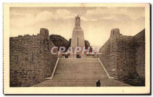Old Postcard Verdun Monument Victory and Soldiers in Verdun