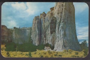 New Mexico, El Morro National Monument sandstone mesa are inscriptions - Chrome