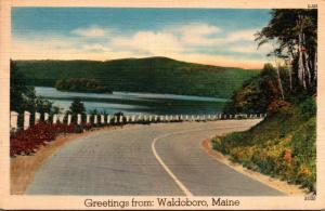 Maine Greetings From Waldoboro 1953