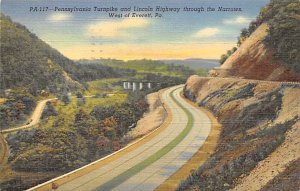 Pennsylvania Turnpike and Lincoln Highway Through The Narrows Everett, Pennsy...