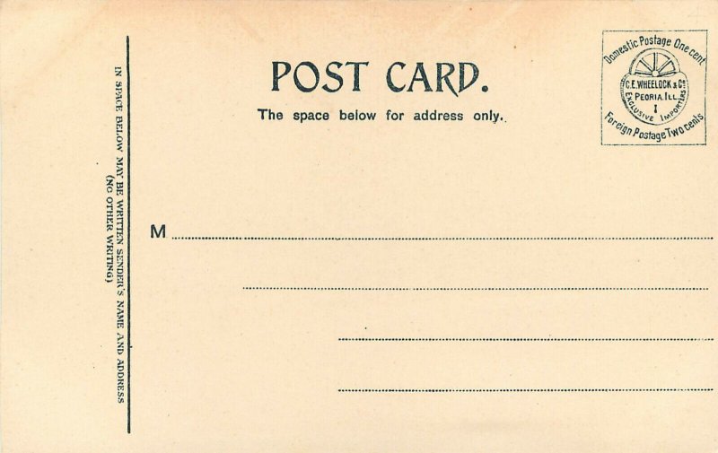 Wheelock Postcard High School Pawnee NE