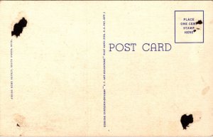 Linen Postcard U.S. Coast Guard Station in South Haven, Michigan