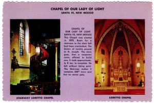 Staircase and Interior - Chapel of Our Lady of Light - Santa Fe NM, New Mexico