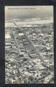 FORT SMITH ARKANSAS BIRDSEYE VIEW DOWNTOWN VINTAGE POSTCARD