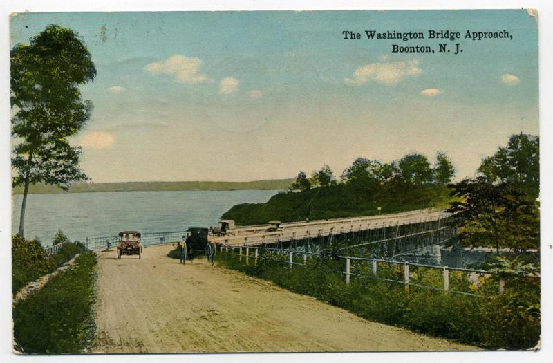 NJ The Washington Bridge Approach Boonton 1915
