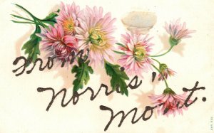 Vintage Postcard 1910's Flowers From Morris Mont Artwork