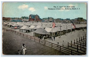 c1910 Wm. E Auer's Sea Shore Camp Rockaway Beach Long Island NY Postcard