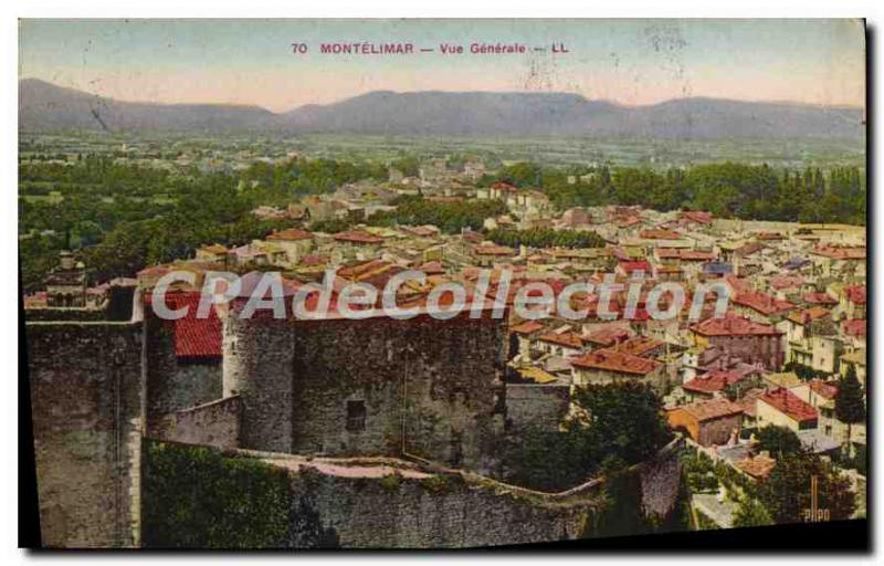 Postcard Old Montelimar Vue Generale