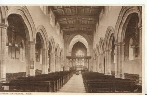 Wales Postcard - Bangor Cathedral - Nave - Caernarvonshire - Ref 8598A